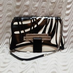 Swarovski clutch hand bag  with chain